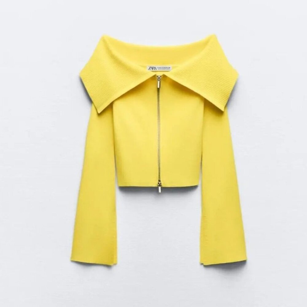 ZARA Off the Shoulder Knit Cardigan Size S NEW WITH TAG! - Picture 5 of 8